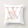 Abc Letter Floral Alphabet Decorative Pillow Cover Indoor Outdoor Party Farmhouse Home Decor Peach Skin Monogram Aesthetic Art