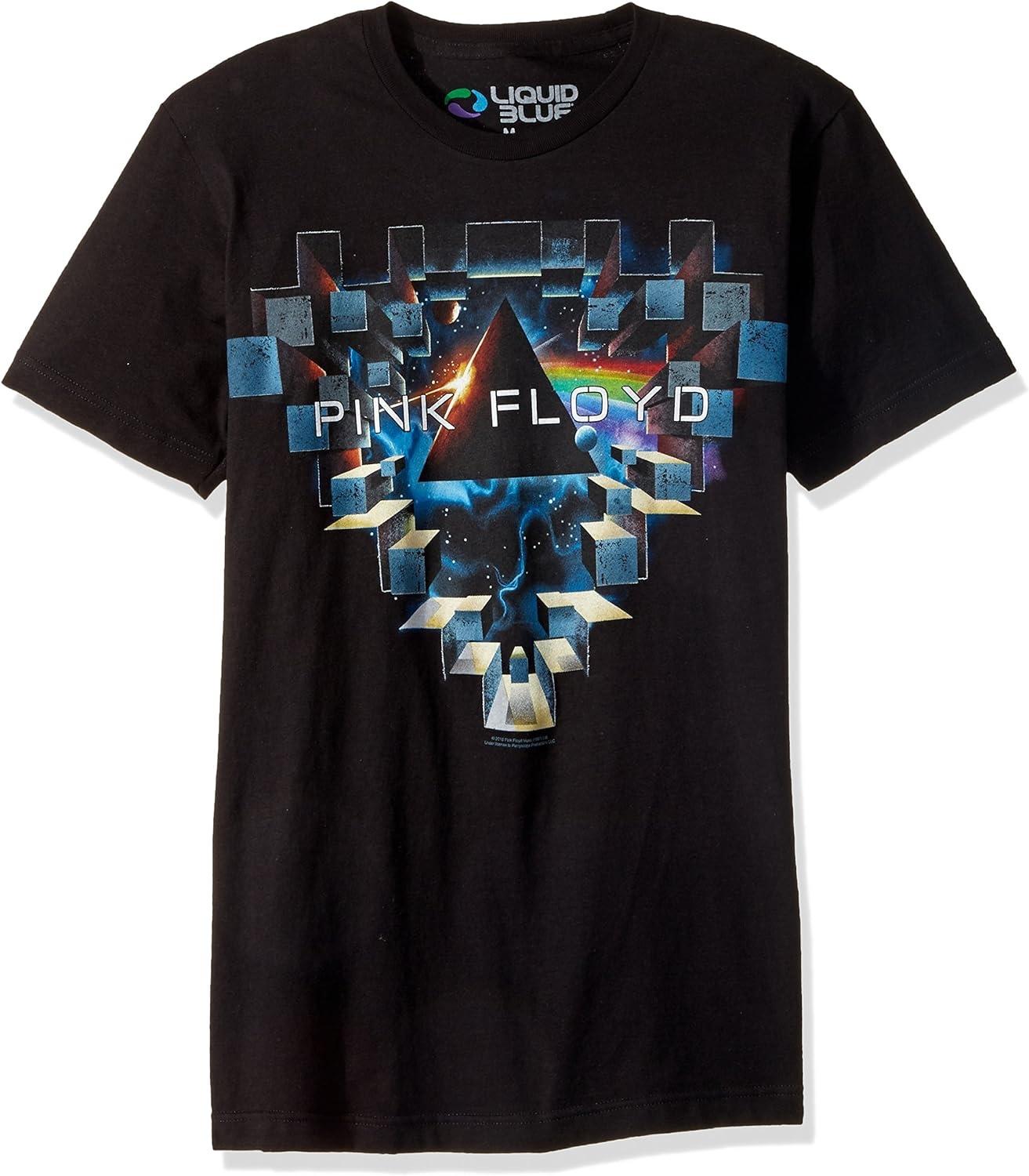 Liquid Blue Men s Pink Floyd Space Window Short Sleeve T-Shirt S чёрный