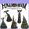 Okouzlující figurka čarodějnice ze pryskyřice do zahrady pro halloweenskou domácí výzdobu a jako dárek