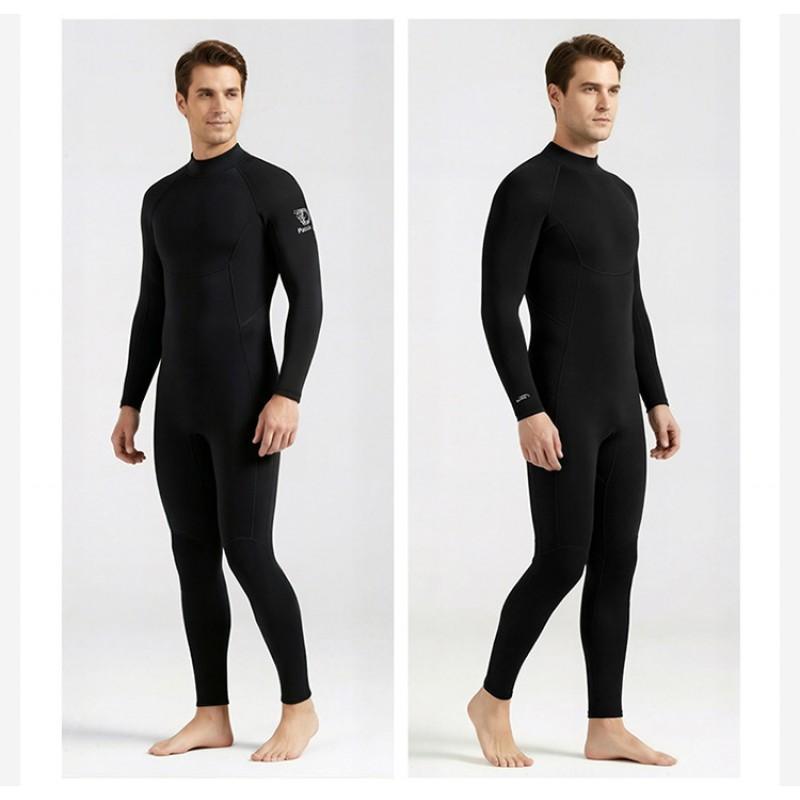 3mm Neoprene Wetsuit Men Full Body Long Sleeve Diving Surfing Snorkeling Thermal Protection Water Sports Gear