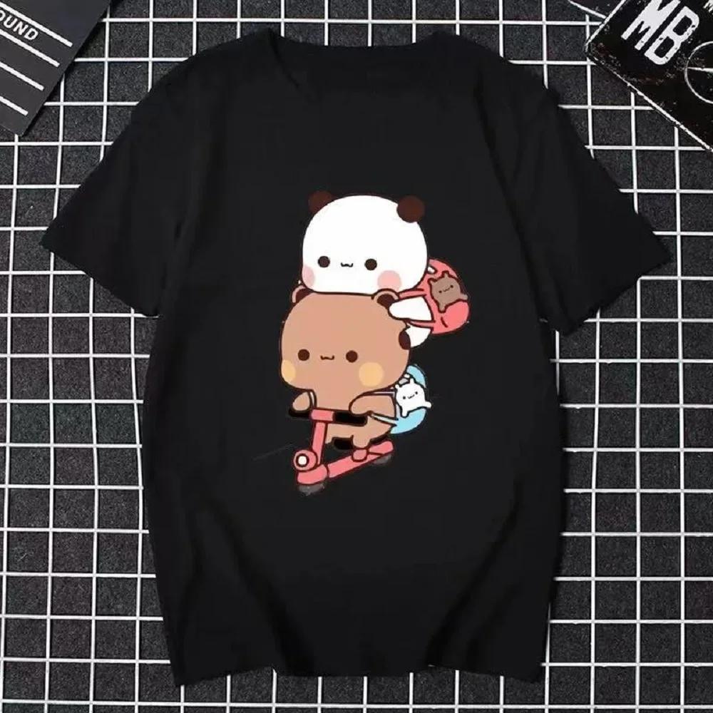 Bubu Dudu Print T Shirt Funny Anime Women Crew Neck Top Graphic Comic Manga Unisex Summer Clothes Women Clothes