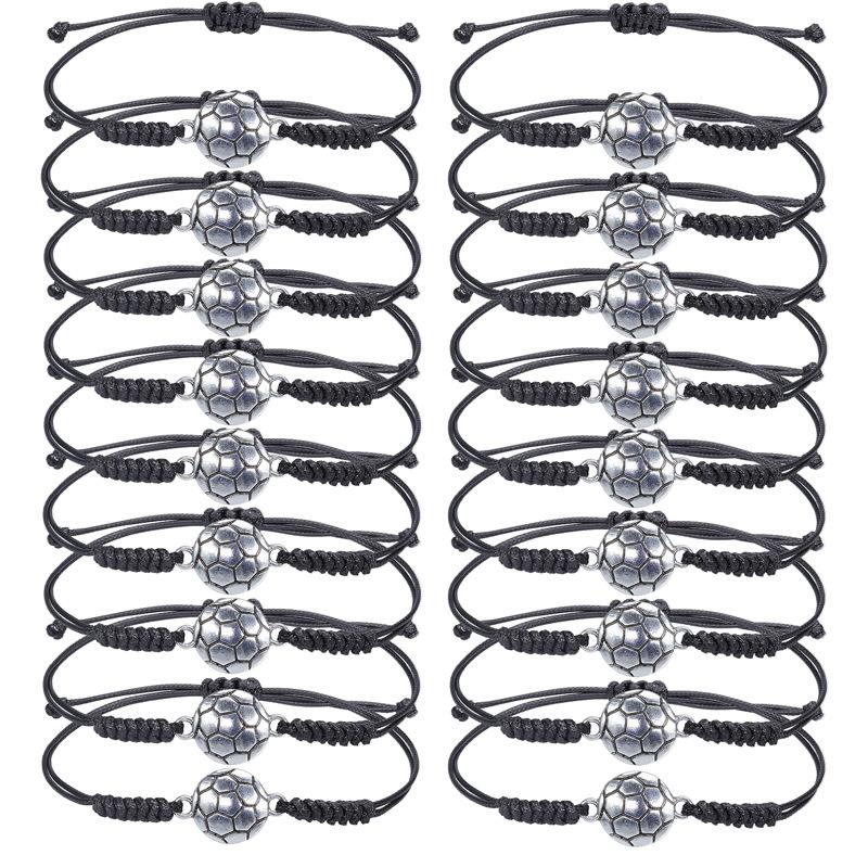1 Pcs Hand Woven Alloy Bracelet for Baseball Football, Basketball and Volleyball