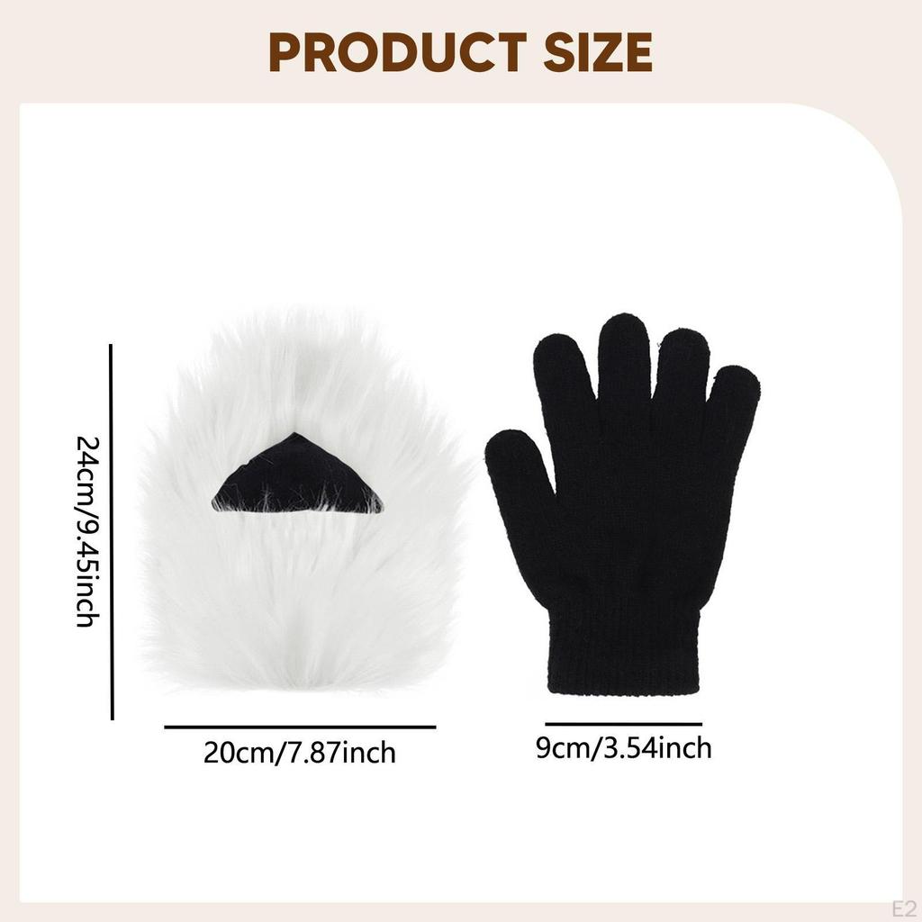 Furry Paws Cosplay Costume Cat Paw Gloves for Performance Party Carnival