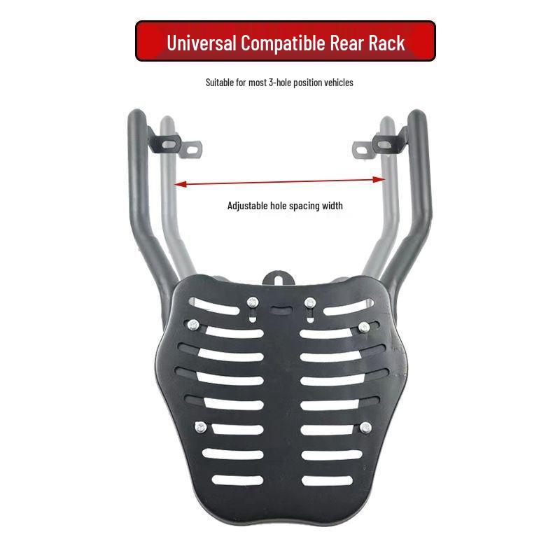Universal Thickened Rear Cargo Rack for Electric Bikes & Scooters - 25-Inch Delivery Box Carrier