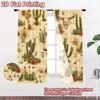 2D FLAT PRINTING 2pcs Curtains (Without Rod) Desert Cactus and Skulls Print Chic Curtains Versatile 100% Polyester Curtains