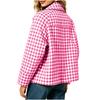 Women's Casual Long Sleeve Button-Up Plaid Jacket