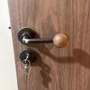 Walnut Wood Vintage-Style Silent Magnetic Door Handle for Indoor Bedrooms