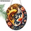 2D Flat Aluminum Koi Fish Yin Yang Round Metal Sign, Man Cave Wall Art Sign for Front Door, Easter Decor, Zen Garden Accessories & Meditation Room