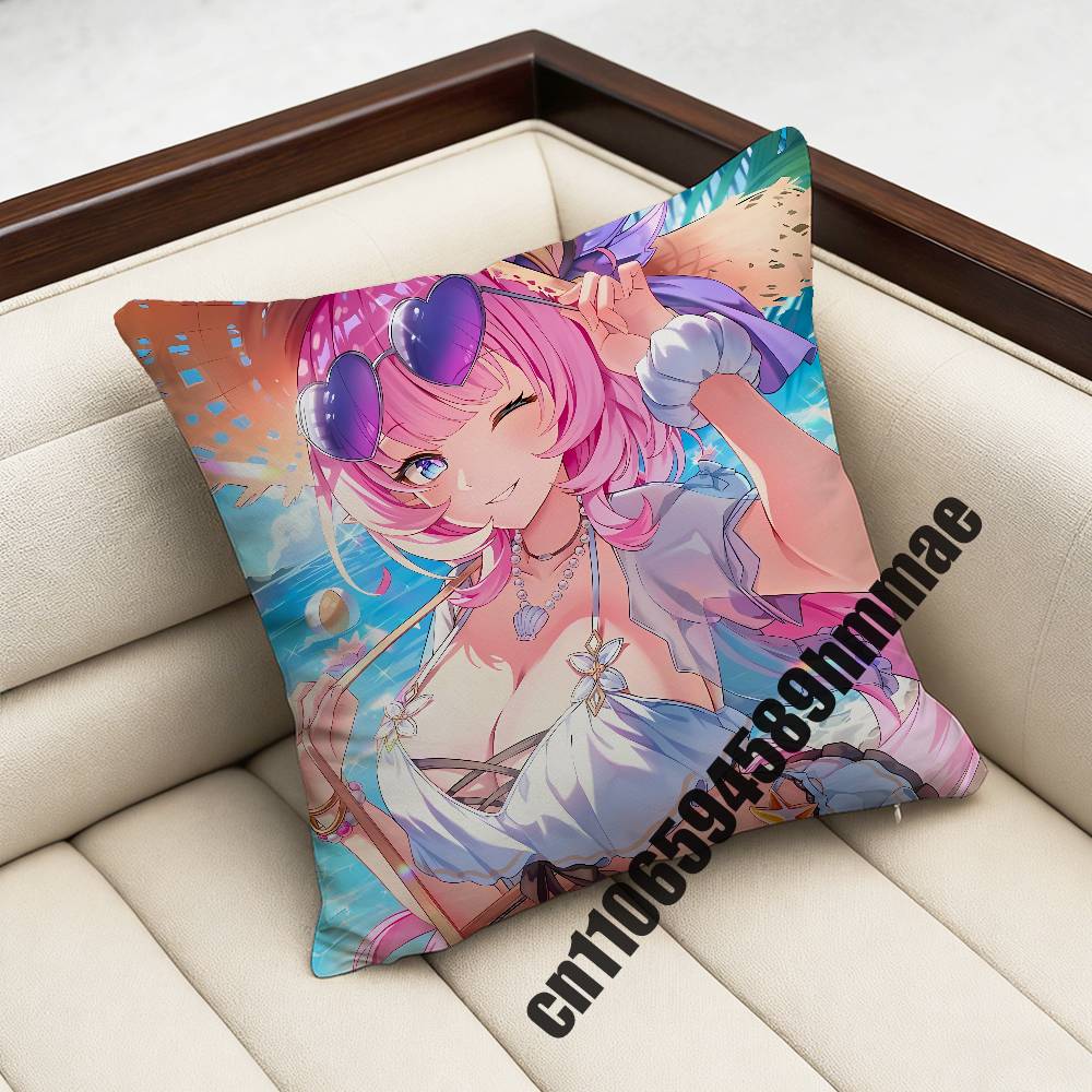 For Honkai Impact 3 Elysia Throw Pillow Case Sham 45X45Cm Decoration Square Sofa Pillowcase Pad Cover