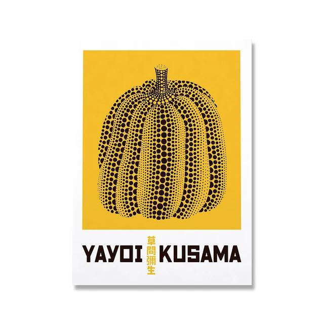 Abstract Yayoi Kusama Pumpkin Canvas Paintings Nordic Posters and Print Wall Art Picture for Living Room Wall Decoration Cuadros