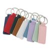 Short Doublesided PU Leather Keychain Car Thread Gift Metal Pendant Waist Strap Key Chain Keyholder for Key Chain Supplies