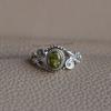 Natürlicher Peridot Ring-Handgefertigter Silberring-925 Sterling Silber Ring-Design Ring-Ovaler Peridot Ring-August Geburtsstein-Verlobungsring