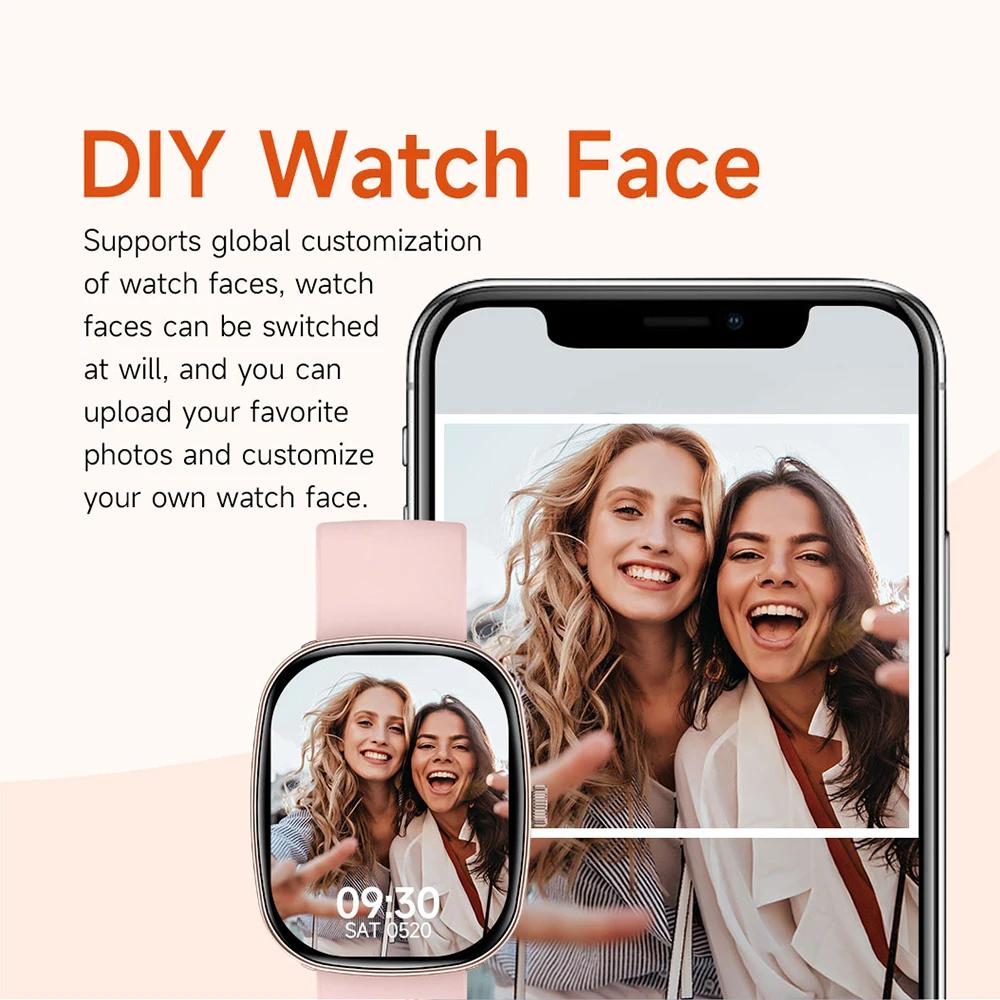 New Smart Watch Android IOS Phone 1.83" Color Screen Bluetooth Call Blood Oxygen/Pressure Monitoring Smart Watch Women Men