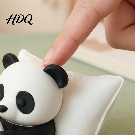 Car Dashboard Decorations 3D Printed Panda Ornaments Cute & Pillow Desktop Figurine Stress Relief Sculpture Desk Accessories for Office Home