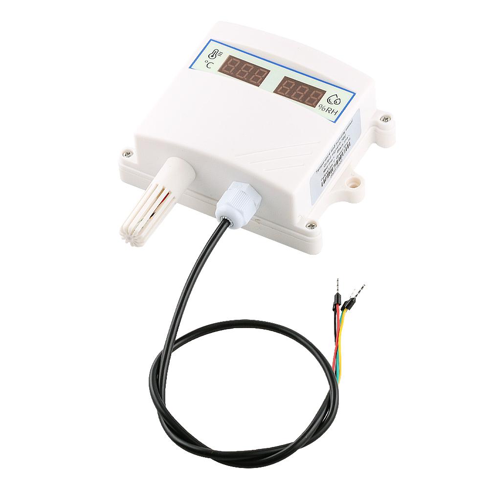 Digital Display Transmitter with Temperature Humidity Sensor Probe RS485 Analog 0-5V 0-10V 4-20mA Waterproof Temperature Sensors