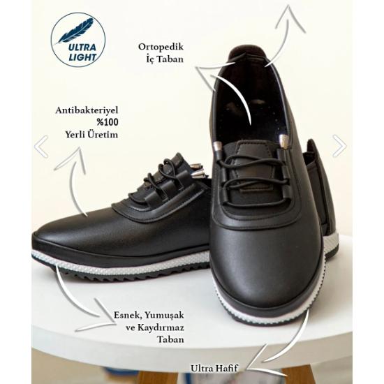 Ortopedik Günlük Yumuşak Kadın Cilt Ipli Babet Ayakkabı Yaz Sezonu Trend Moda