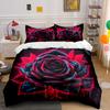 Elegant Rose Design Gift Set Kid'S And Adults' Bedroom Decor, Exquisite Three-Piece Bedding Set Gift