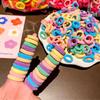 Hair Bands for Girl Kids Colorful Nylon Scrunchie Hair Ties Rubber Band Kids Elastic Hair Leagues Girl Hair Accessories