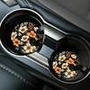 2pcs Floral Pattern Absorbent Cup Coaster, Stylish & Durable Fast-Drying Non-Slip Car Cup Mat