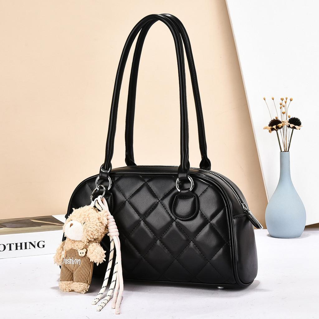 City Style Pu Bag With Stitching Details And Inner Storage For Casual Outings