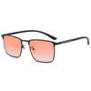 Dig Cordyceps Glasses Metal Box Gradual Change Pink Purple Lenses Anti Ultraviolet Men And Women The Same Sunglasses