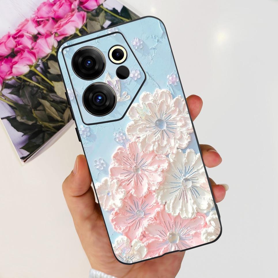 

For Tecno Camon 20 20 Pro 4/5G 20s Pro 20 Premier Butterfly Flower Colorful Girly Funda Transparent Soft TPU Silicone Back Cover Camon 20s Pro 5G