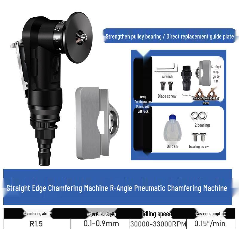 

Pneumatic R-Angle Chamfering and Edge Grinding Tool CN plug (adapter included)