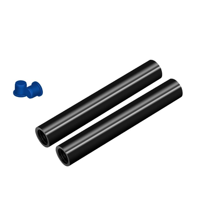 2 pezzi Alluminio 15mm Asta per Binario Camera con Filettatura Femmina M-12 per Rig Camera DSLR 15mm Spalla Rig