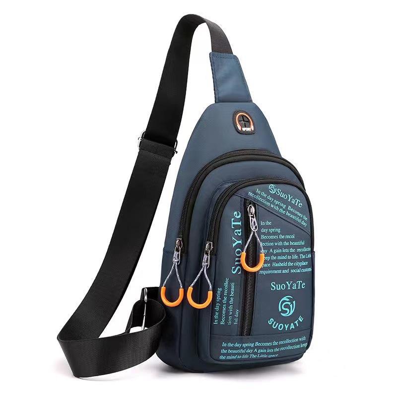 Men Chest Bag Casual Sling Bag Crossbody Backpack Waterproof Shoulder Bag Multi Pocket Travel Sports Chest Pack for Men Women