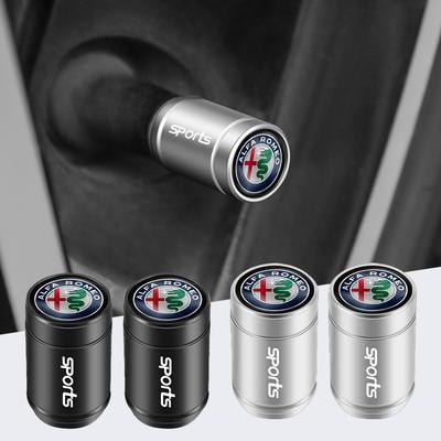 4Pcs Styling Tire Valve Caps Metal Car Wheel Tire Valve Caps For 4C 159 Spider Giulia Giulietta 156 Tonale Mito 147