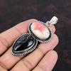 Rhodochrosite Pendant Psilomelane Pendant 925 Sterling Silver Pendant Handmade Jewelry Genuine Gemstone Pendant Vintage Jewelry Gift For Him