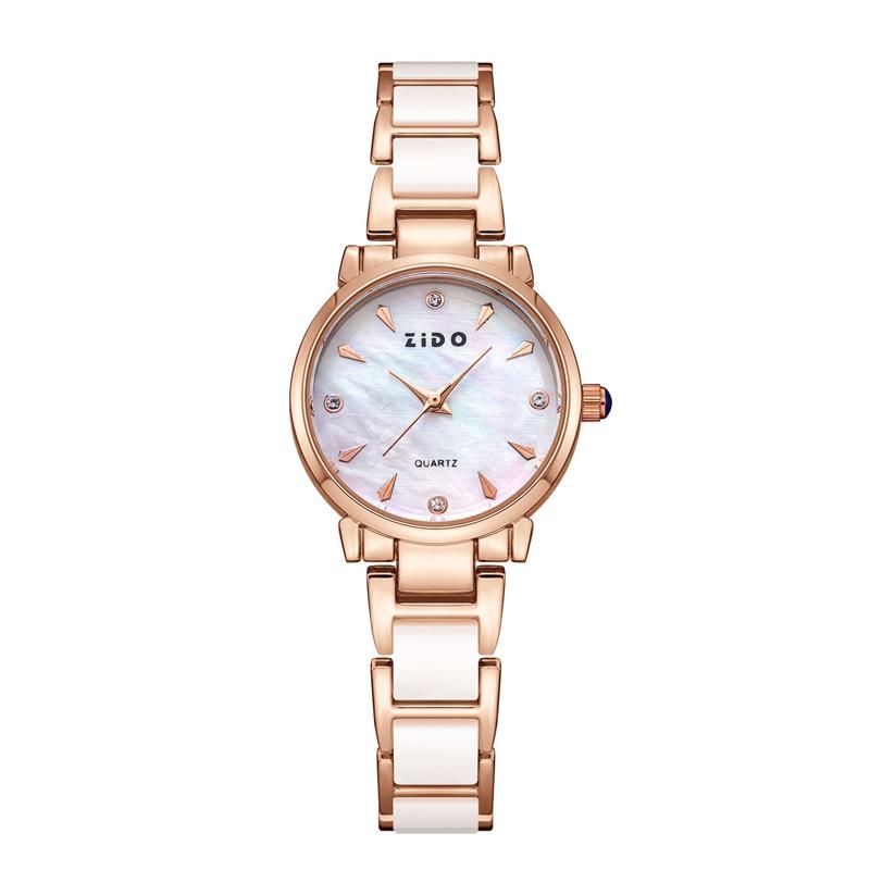 Elegant Quartz Lady's Watch with Diamond Accents