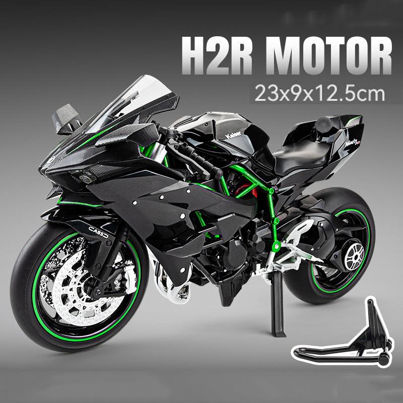 

1:9 Kawasaki H2r 1000rr Alloy Motorcycle Diecast Models Car Toys Front Wheel Steering Sound Light Motorbike Boy s Birthday Gifts