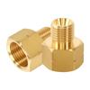 LPG Gas Adapter Brass Gas Pipe Adapter 3/8" Inner Thread to 1/4" Outer Reverse Thread LPG Tank Adapter