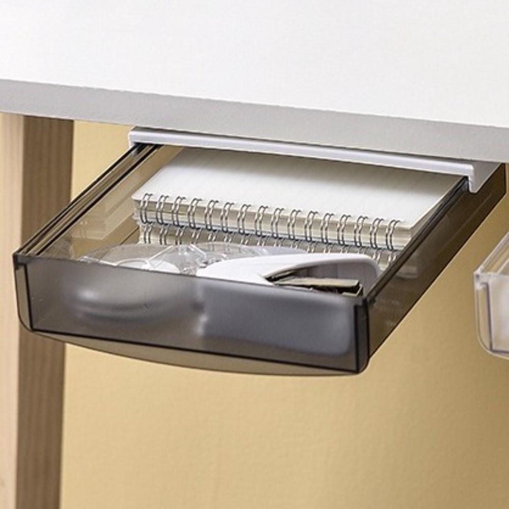 Space Saving Under Desk Drawer Organizer Slide Buckle Hidden Office Organizer  Desk Drawer