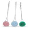 Silicone Bath Brush Double Sided Long Handle Massage Brush Back Cleaning Soft Bristles Scrubber Daily Washroom Accessories