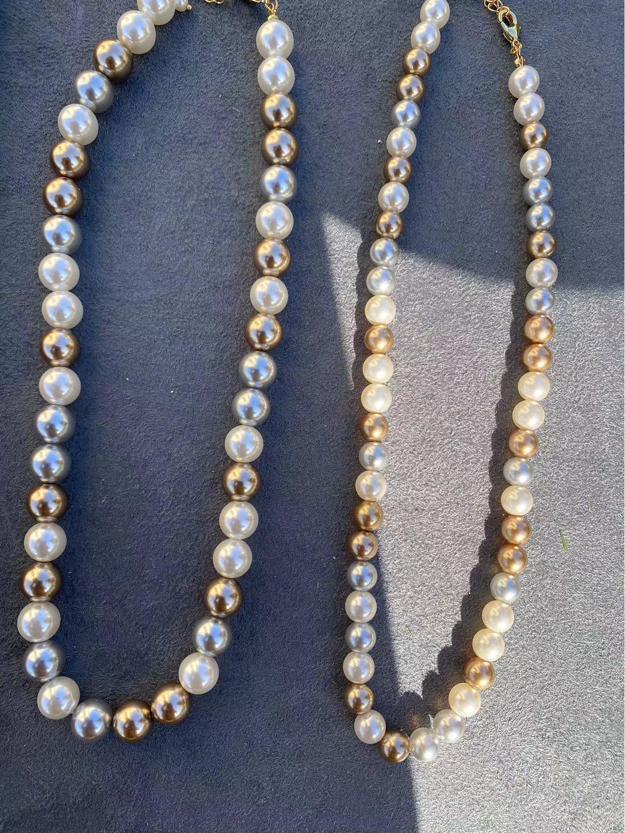 

Ожерелье из разноцветного жемчуга Shijia: Женский роскошный дизайн Clavicle