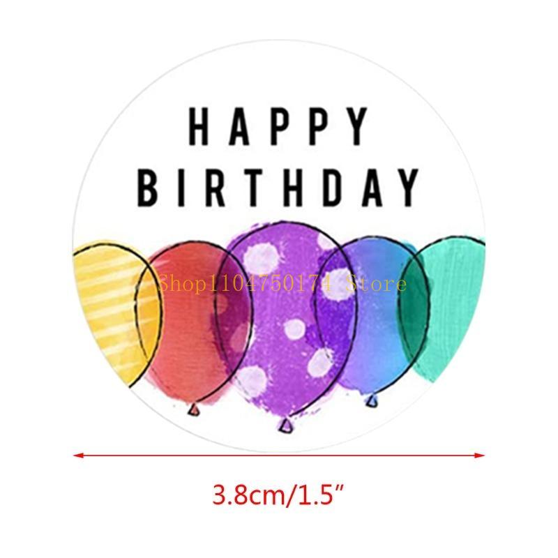 500pcs Happy Birthday Stickers Greetings Round Seal Labels for Party Gift Packaging Scrapbooking Cards Decoration top sale