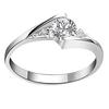 Shiny Twist Round Cut Cubic Zirconia Rhinestone Ring Bridal Wedding Jewelry Gift