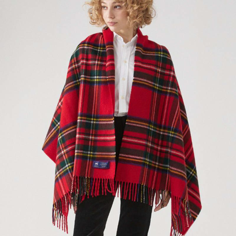 ABRAHAM MOON Merino Wolle Schal 70cm - Royal Stuart