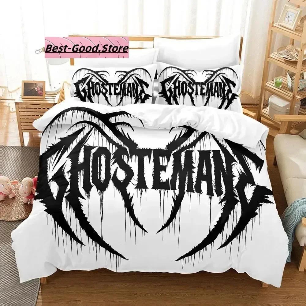 Ghostemane Beding Set Single Twin Ful Quen King-Sized Dimensionsd Dimensions Bed Linen Set Aldult Kid Bedrom Duvetcover Sets 3D Print Col Hip Hop