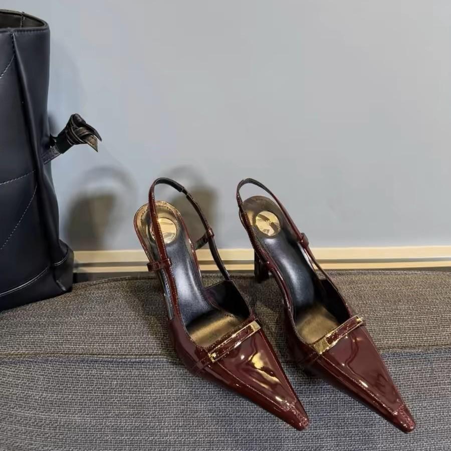 Poplar Forest Same French Beautiful Bag Head Sandals Women's Summer Wear 2025 Thin Heel New High Heels Women's