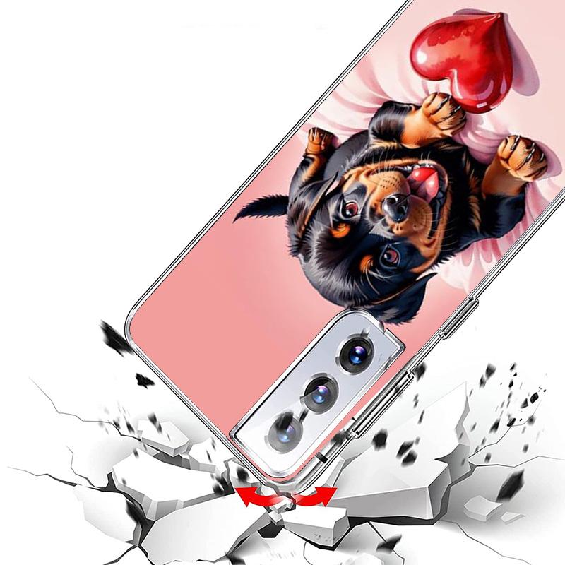Lovely Puppy Heart Dogs Phone Case For Samsung Galaxy S26 S25 Edge S24 S23 FE S22 Ultra S21 Plus S20 + Fundas Cover Coque Galaxy