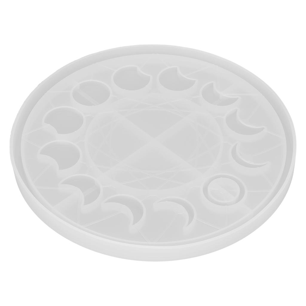 Moon Phase Tray Mold Lunar Eclipse Crescent Epoxy Resin Casting Molds for DIY Crafts Jewelry Making