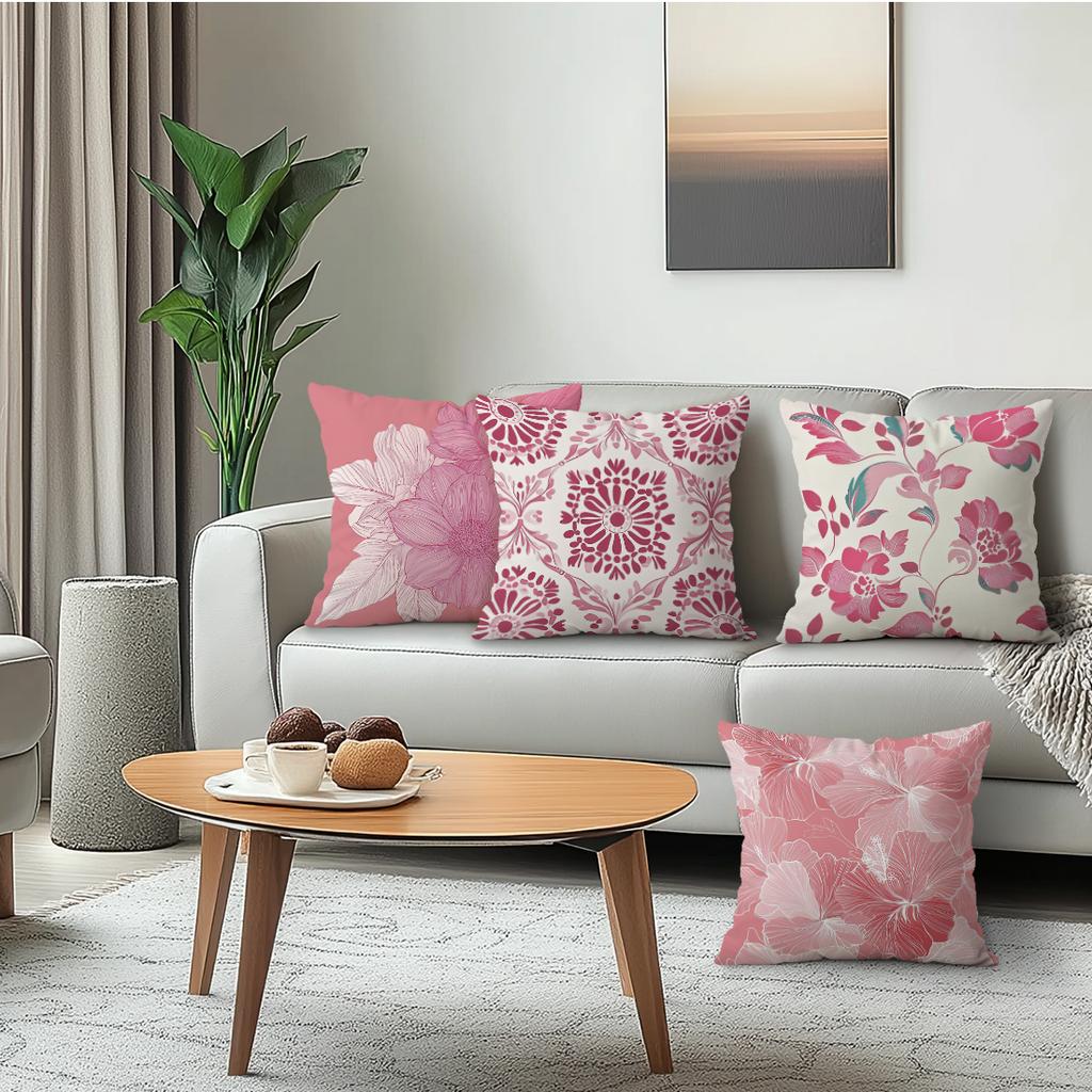 Floral Pattern Cushions Pillowcase Polyester Cushion Cover Throw Pillow Pillowcover Home Car Sofa Decor