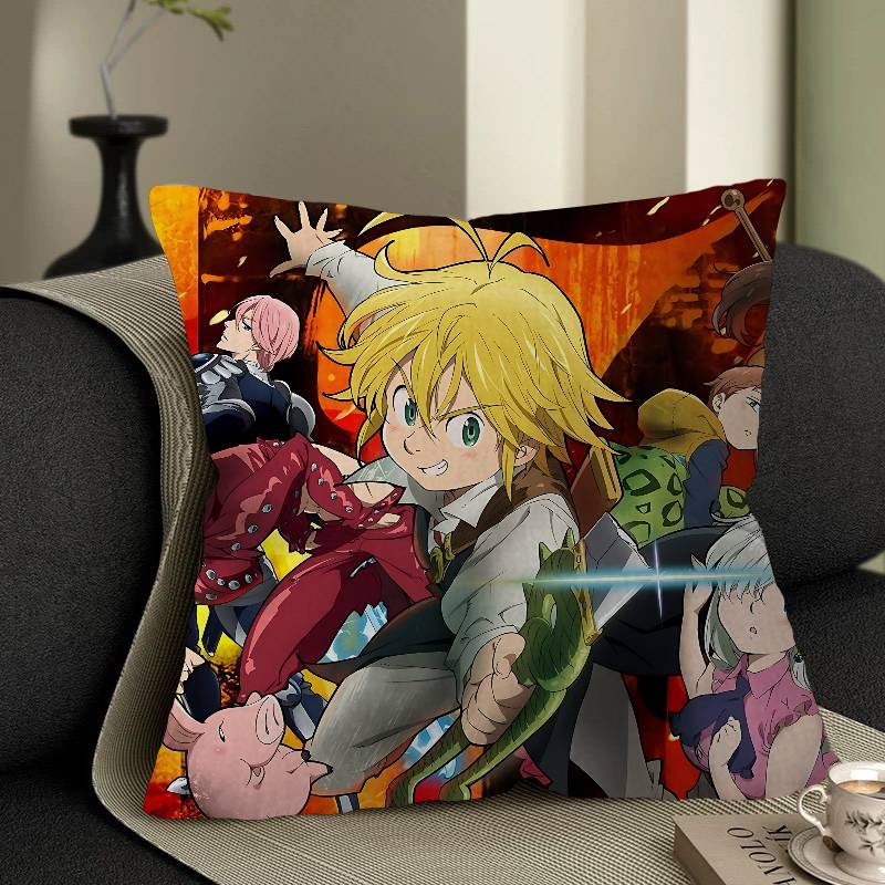 THE Seven Deadly Sins Pillow Cover Sofa Cushion Cover Home Room Decoration Children Gift