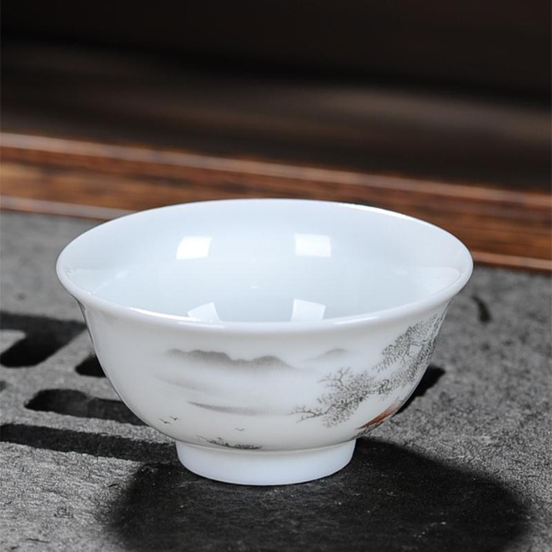 Set da Tè Kung Fu, Tazza da Tè in Ceramica, Set in Porcellana Bianca, Tazza da Tè Blu e Bianca, Coperchio, Ciotola, Set da Tè
