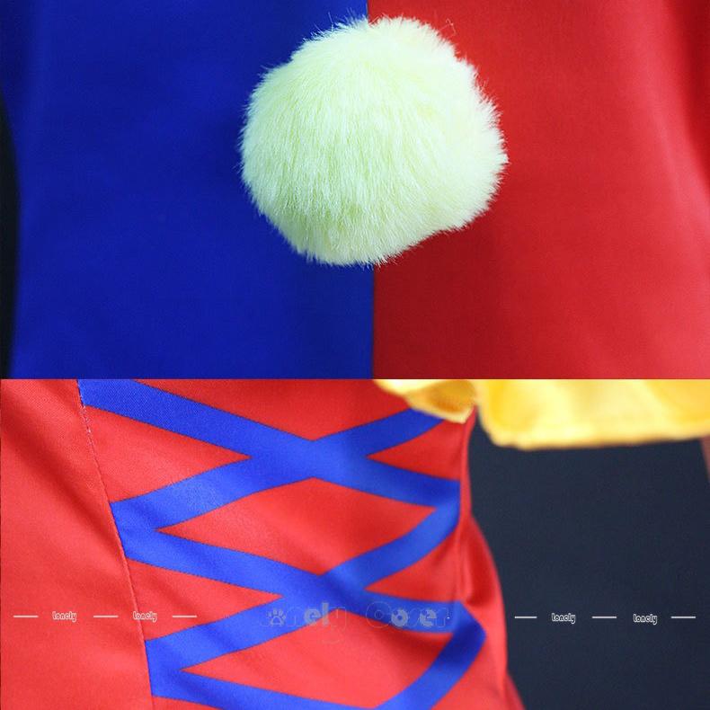 The Amazing Digital Circus Pomni Cosplay Costume Cartoon Outfit Hat Gloves Socks for Halloween Party Adults Costume Cos Full Set