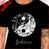 Ying Yang Balance Inner Peace Balanced Soul TShirt Cotton Casual Fashion Loose Streetwear Man Tshirt Chinese Martial Arts Tees