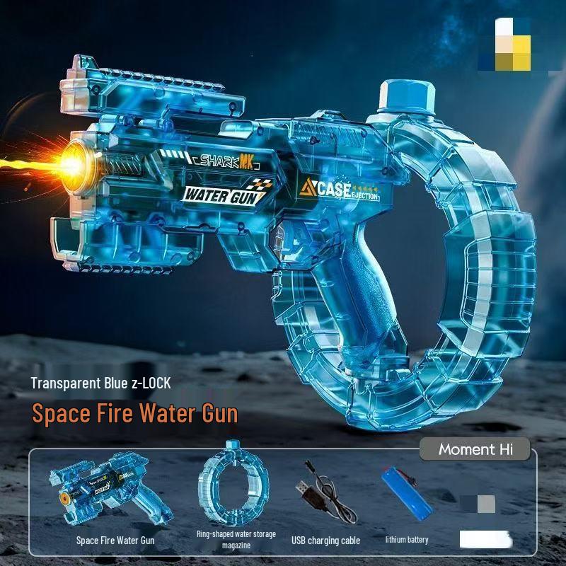 2026 Transparent M416 Electric Automatic Water Gun with Lights - Kids' Outdoor Water Play Toy